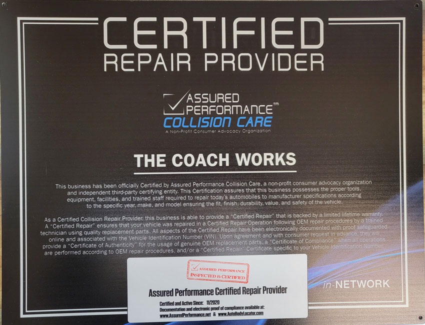 Assured Performance Provider Certified